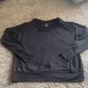Nike black dri fit sweatshirt womens m